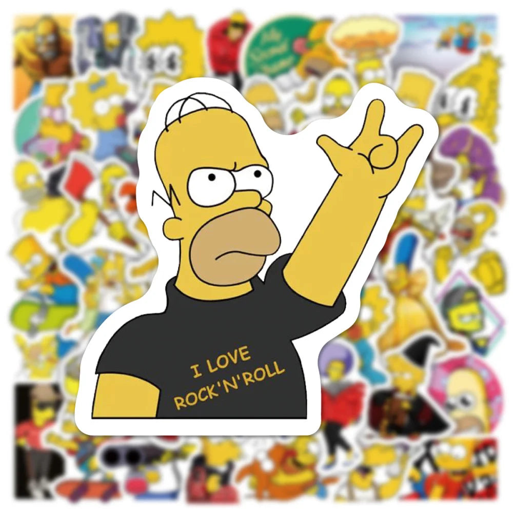 10/30/50pcs Simpsons Stickers