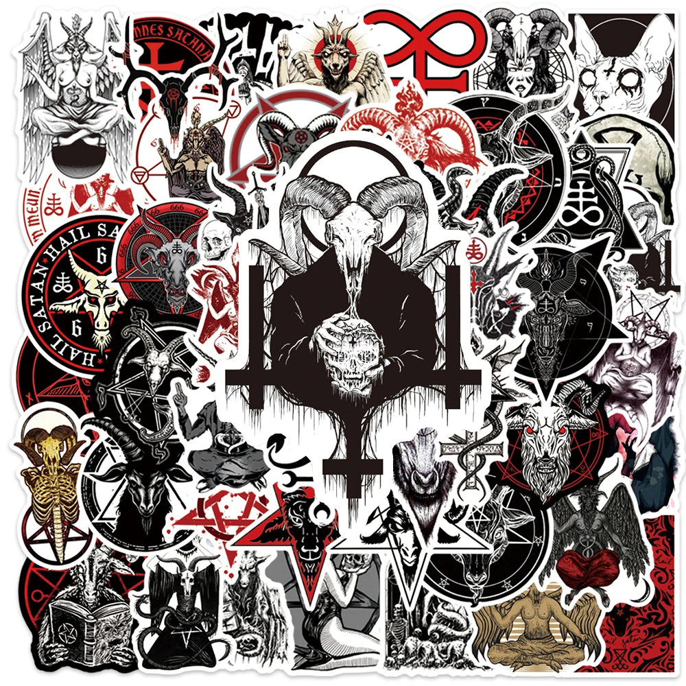 10/30/50pcs Satanic sticker lot